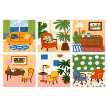 Afbeelding in Gallery-weergave laden, Mini Serie Schilderen op Nummer 20x20cm (6 stuks) - Charmante kamers