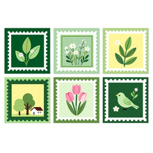 Afbeelding in Gallery-weergave laden, Mini Serie Schilderen op Nummer 20x20cm (6 stuks) - Collectie natuurpostzegels