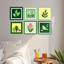 Afbeelding in Gallery-weergave laden, Mini Serie Schilderen op Nummer 20x20cm (6 stuks) - Collectie natuurpostzegels