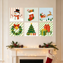Afbeelding in Gallery-weergave laden, Mini Serie Schilderen op Nummer 20x20cm (6 stuks) - Vrolijke tradities