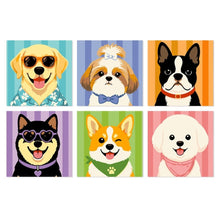 Afbeelding in Gallery-weergave laden, Mini Serie Schilderen op Nummer 20x20cm (6 stuks) - Stijlvolle puppygalerij