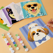Afbeelding in Gallery-weergave laden, Mini Serie Schilderen op Nummer 20x20cm (6 stuks) - Stijlvolle puppygalerij