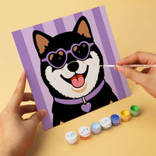 Afbeelding in Gallery-weergave laden, Mini Serie Schilderen op Nummer 20x20cm (6 stuks) - Stijlvolle puppygalerij