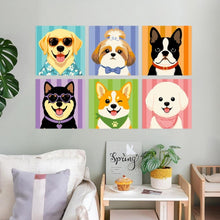 Afbeelding in Gallery-weergave laden, Mini Serie Schilderen op Nummer 20x20cm (6 stuks) - Stijlvolle puppygalerij