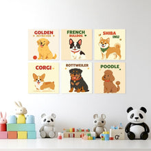 Afbeelding in Gallery-weergave laden, Mini Serie Schilderen op Nummer 20x20cm (6 stuks) - Klassieke honden