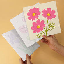 Afbeelding in Gallery-weergave laden, Mini Serie Schilderen op Nummer 20x20cm (6 stuks) - Pastelkleurige bloemblaadjes