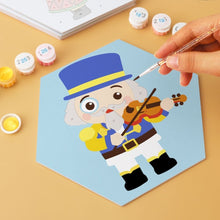 Afbeelding in Gallery-weergave laden, Mini Serie Schilderen op Nummer - Zeshoeken (6 stuks) - Vrolijke kleine personages