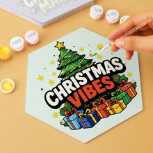 Afbeelding in Gallery-weergave laden, Mini Serie Schilderen op Nummer - Zeshoeken (6 stuks) - Kerststemming