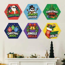 Afbeelding in Gallery-weergave laden, Mini Serie Schilderen op Nummer - Zeshoeken (6 stuks) - Kerststemming
