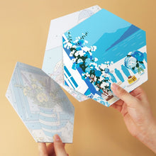 Afbeelding in Gallery-weergave laden, Mini Serie Schilderen op Nummer - Zeshoeken (6 stuks) - Blauwe en witte ontsnapping