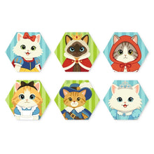 Afbeelding in Gallery-weergave laden, Mini Serie Schilderen op Nummer - Zeshoeken (6 stuks) - Kattenvrienden in kostuum