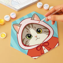Afbeelding in Gallery-weergave laden, Mini Serie Schilderen op Nummer - Zeshoeken (6 stuks) - Kattenvrienden in kostuum