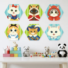 Afbeelding in Gallery-weergave laden, Mini Serie Schilderen op Nummer - Zeshoeken (6 stuks) - Kattenvrienden in kostuum