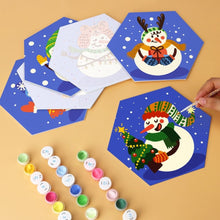 Afbeelding in Gallery-weergave laden, Mini Serie Schilderen op Nummer - Zeshoeken (6 stuks) - IJzige vriendjes