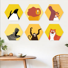 Afbeelding in Gallery-weergave laden, Mini Serie Schilderen op Nummer - Zeshoeken (6 stuks) - Vormen van wilde dieren