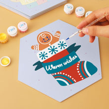 Afbeelding in Gallery-weergave laden, Mini Serie Schilderen op Nummer - Zeshoeken (6 stuks) - Ho Ho Feestdagen