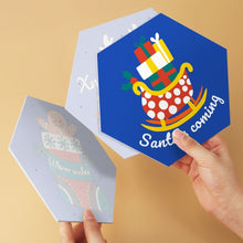Afbeelding in Gallery-weergave laden, Mini Serie Schilderen op Nummer - Zeshoeken (6 stuks) - Ho Ho Feestdagen