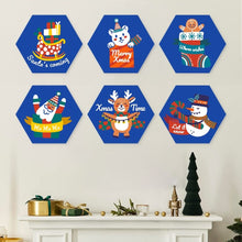 Afbeelding in Gallery-weergave laden, Mini Serie Schilderen op Nummer - Zeshoeken (6 stuks) - Ho Ho Feestdagen