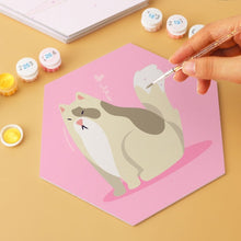 Afbeelding in Gallery-weergave laden, Mini Serie Schilderen op Nummer - Zeshoeken (6 stuks) - Dieren in roze