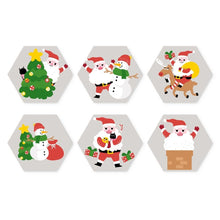 Afbeelding in Gallery-weergave laden, Mini Serie Schilderen op Nummer - Zeshoeken (6 stuks) - Kerstman en vrienden