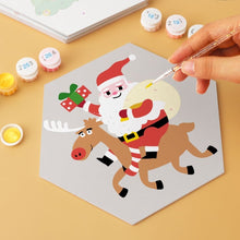Afbeelding in Gallery-weergave laden, Mini Serie Schilderen op Nummer - Zeshoeken (6 stuks) - Kerstman en vrienden