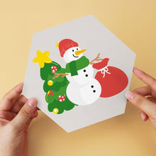 Afbeelding in Gallery-weergave laden, Mini Serie Schilderen op Nummer - Zeshoeken (6 stuks) - Kerstman en vrienden