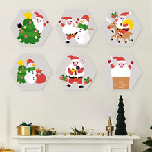 Afbeelding in Gallery-weergave laden, Mini Serie Schilderen op Nummer - Zeshoeken (6 stuks) - Kerstman en vrienden