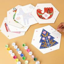 Afbeelding in Gallery-weergave laden, Mini Serie Schilderen op Nummer - Zeshoeken (6 stuks) - Feestdagen-set