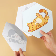 Afbeelding in Gallery-weergave laden, Mini Serie Schilderen op Nummer - Zeshoeken (6 stuks) - Kleine katten