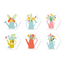 Afbeelding in Gallery-weergave laden, Mini Serie Schilderen op Nummer - Zeshoeken (6 stuks) - Bloemen uit de gieter 2