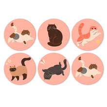 Afbeelding in Gallery-weergave laden, Mini Serie Schilderen op Nummer - Schijven Ø20cm (6 stuks) - De nieuwsgierige katten