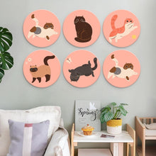 Afbeelding in Gallery-weergave laden, Mini Serie Schilderen op Nummer - Schijven Ø20cm (6 stuks) - De nieuwsgierige katten