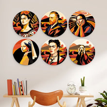 Afbeelding in Gallery-weergave laden, Mini Serie Schilderen op Nummer - Schijven Ø20cm (6 stuks) - Artistieke iconen