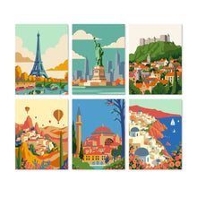 Afbeelding in Gallery-weergave laden, Mini Serie Schilderen op Nummer 15x20cm (6 stuks) - De wereld in kleur