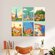 Afbeelding in Gallery-weergave laden, Mini Serie Schilderen op Nummer 15x20cm (6 stuks) - De wereld in kleur