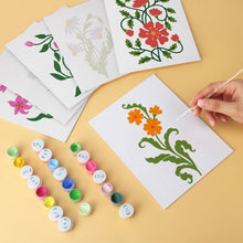 Afbeelding in Gallery-weergave laden, Mini Serie Schilderen op Nummer 15x20cm (6 stuks) - Illustraties van wilde bloemen
