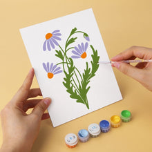 Afbeelding in Gallery-weergave laden, Mini Serie Schilderen op Nummer 15x20cm (6 stuks) - Illustraties van wilde bloemen