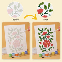 Afbeelding in Gallery-weergave laden, Mini Serie Schilderen op Nummer 15x20cm (6 stuks) - Illustraties van wilde bloemen