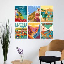 Afbeelding in Gallery-weergave laden, Mini Serie Schilderen op Nummer 15x20cm (6 stuks) - Grand Tour-poster