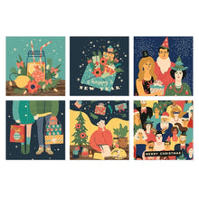 Afbeelding in Gallery-weergave laden, Mini Serie Schilderen op Nummer 20x20cm (6 stuks) - Betoverende kerst