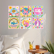 Afbeelding in Gallery-weergave laden, Mini Serie Schilderen op Nummer 20x20cm (6 stuks) - Speelse volkswezens