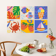 Afbeelding in Gallery-weergave laden, Mini Serie Schilderen op Nummer 20x20cm (6 stuks) - Zomervormen