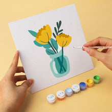 Afbeelding in Gallery-weergave laden, Mini Serie Schilderen op Nummer 20x20cm (6 stuks) - Minimalistische boeketten
