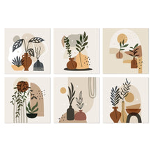 Afbeelding in Gallery-weergave laden, Mini Serie Schilderen op Nummer 20x20cm (6 stuks) - Terracotta botanicals