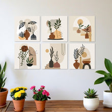 Afbeelding in Gallery-weergave laden, Mini Serie Schilderen op Nummer 20x20cm (6 stuks) - Terracotta botanicals