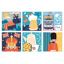 Afbeelding in Gallery-weergave laden, Mini Serie Schilderen op Nummer 20x20cm (6 stuks) - Britse iconen
