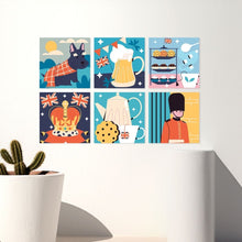 Afbeelding in Gallery-weergave laden, Mini Serie Schilderen op Nummer 20x20cm (6 stuks) - Britse iconen