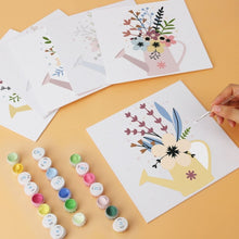 Afbeelding in Gallery-weergave laden, Mini Serie Schilderen op Nummer 20x20cm (6 stuks) - Bloemen uit de gieter 1