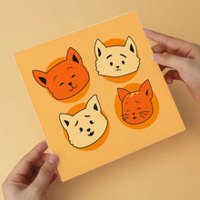Afbeelding in Gallery-weergave laden, Mini Serie Schilderen op Nummer 20x20cm (6 stuks) - Kattenfeestje