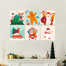 Afbeelding in Gallery-weergave laden, Mini Serie Schilderen op Nummer 20x20cm (6 stuks) - Feestelijke funset